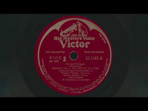 1945 ELEANOR STEBER and JAMES MELTON People Will Say We're In Love Rodgers & Hammerstein Oklahoma!