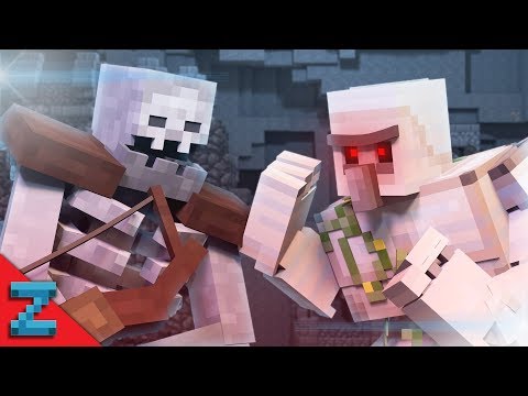 Epic Minecraft Fight Animation: Mutant Skeleton vs. Iron Golem!