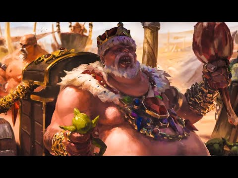 Greasus Goldtooth Ogre Kingdoms Ending Scene (Total War: Warhammer III)