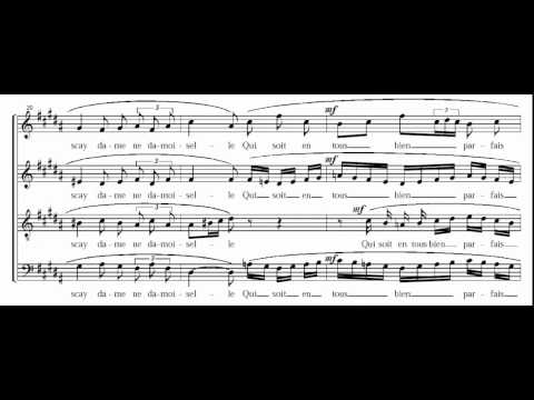 Dieu! Qu'il la fait bon regarder (Trois Chansons de Charles d'Orléans - C. Debussy) Score Animation