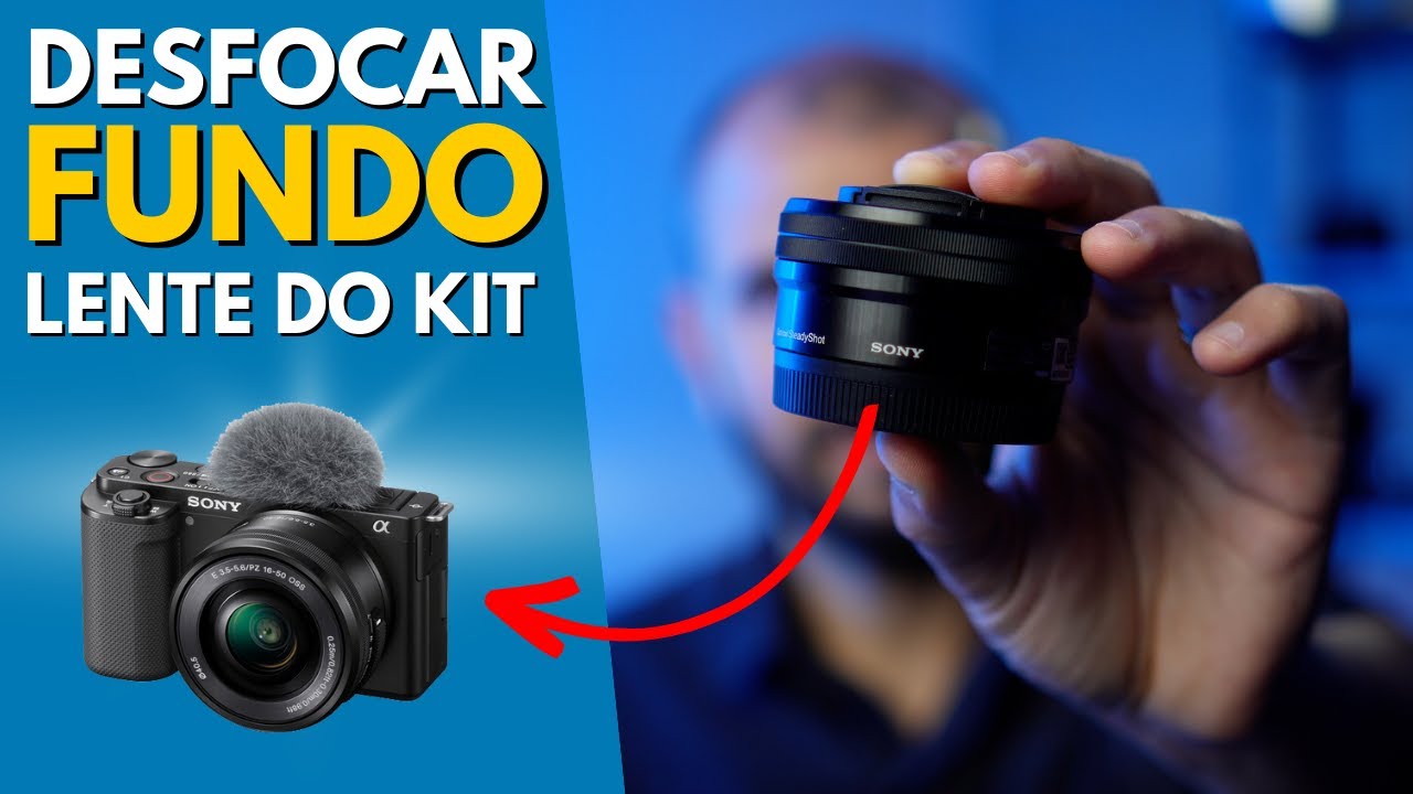 2 formas para desfocar o fundo do vídeo usando a lente do Kit (16-50mm) da Sony ZV-e10?