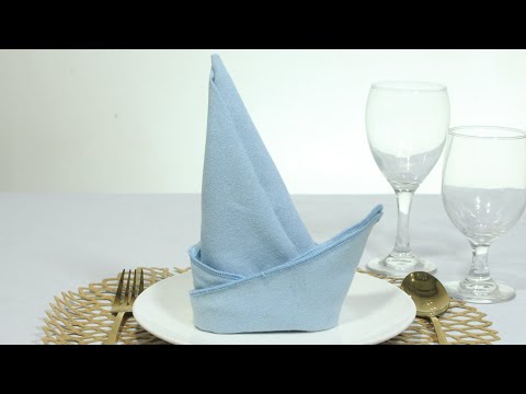 HOW? SAIL BOAT TABLE NAPKIN FOLDING #DESIGN