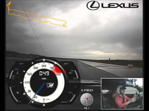 Lexus LFA. Aceleración. Vista interior