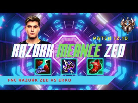 RAZORK IS MENACE ON ZED! - FNC Razork Plays Zed Jungle vs Ekko! | LoL Patch 12.10