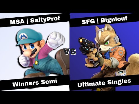 Super Smash QWERTZ #6 - Winners Semi - MSA | SaltyProf (Mario) vs. SFG | Bigniouf (Fox)