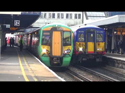 South West Trains 455741 and 455739 passing Southampton Central