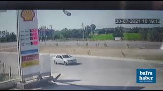 Alaçam'da otomobilin çarptığı motosiklet sürücü hayatını kaybetti