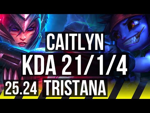 CAITLYN & Karma vs TRISTANA & Nautilus (ADC) | Good KDA: 21/1/4 | EUW Master | 25.24