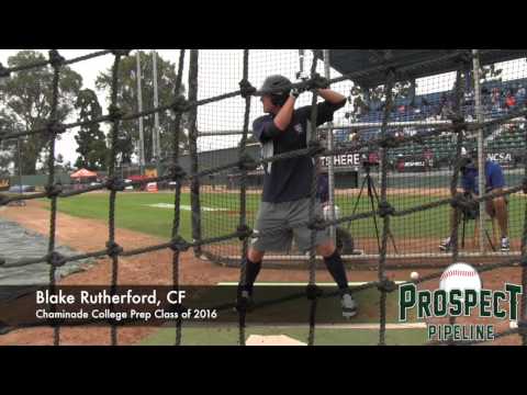 Blake Rutherford Prospect Video, CF, Chaminade College Prep Class of 2016 @acbaseballgames #mlbdraft