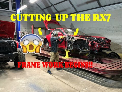 Rebuilding A Wrecked V8 Mazda RX7 FD [part 2]