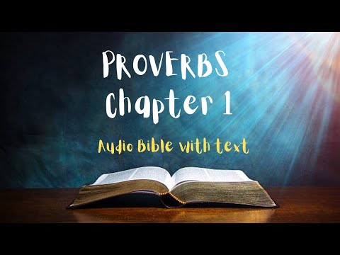 The Book of Proverbs 📖 Chapter 1: Timeless Wisdom in Audio and Text