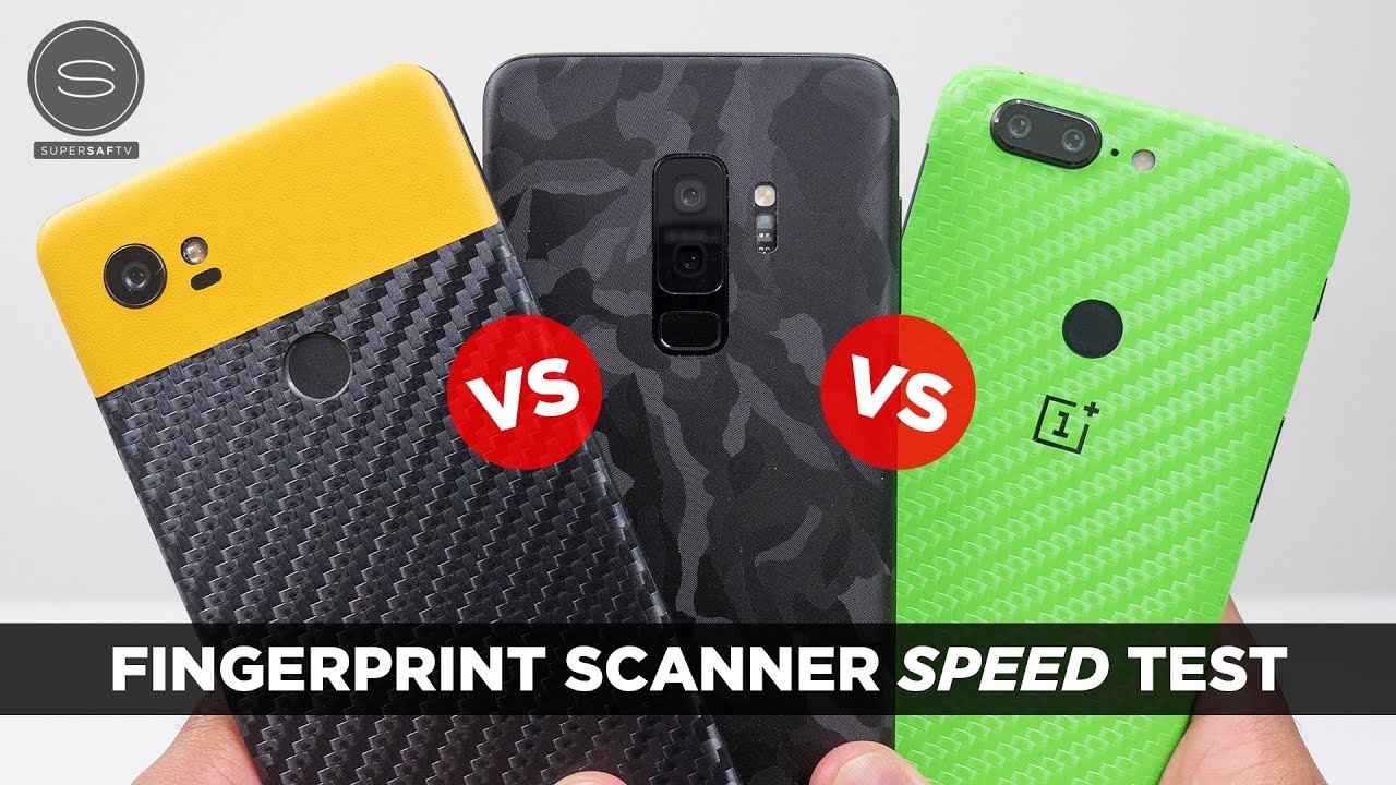Samsung S9 vs OnePlus 5T vs Pixel 2 XL - Fingerprint Scanner Speed Test