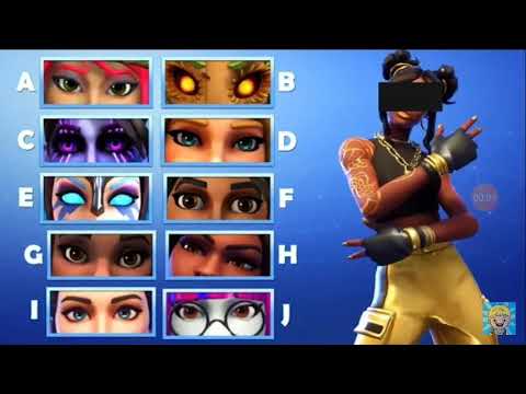Juego de fortnite adivina los ojos de la skin " juegos y juguetes de fortnite "