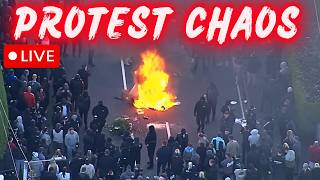 🔴 BELFAST RIOTS ESCALATE! Police Clash With Masked Protesters, Water Cannons Deployed