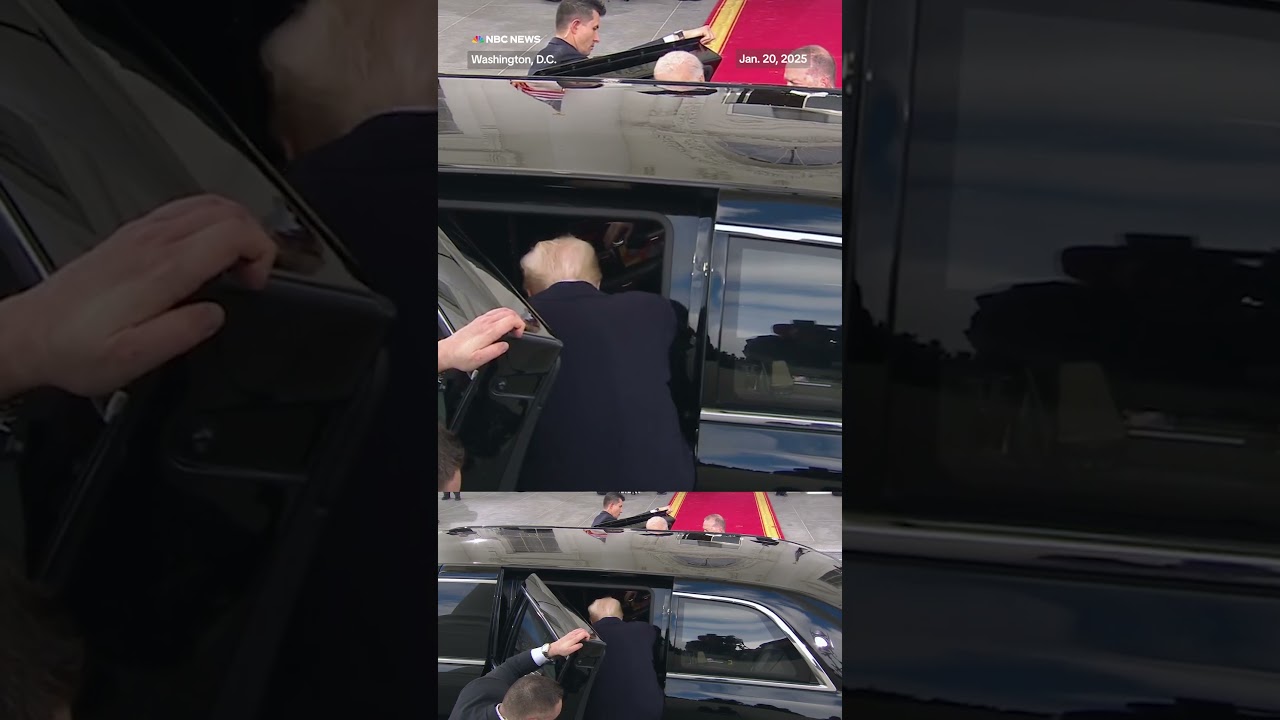 Trump and Biden ride in motorcade together to U.S. Capitol