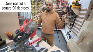 Milwaukee M18 7 14 inch Miter Saw Not Square