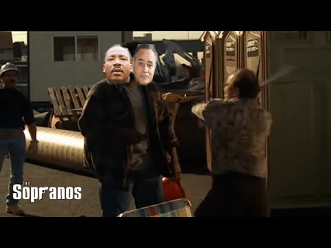The Sopranos: Patsy Beats Ralph Bunche and Martin Luther King (English vs German Dub)