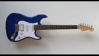 Video thumbnail for Demo -  Aria STG-004 See-through Blue by Jam Tracks Guitar