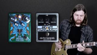 Video thumbnail for Dr. No Effects Evil Mother Fuzzer/Electro Harmonix Octave Multiplexer Pedal Demo by 15 Second Gear Demo
