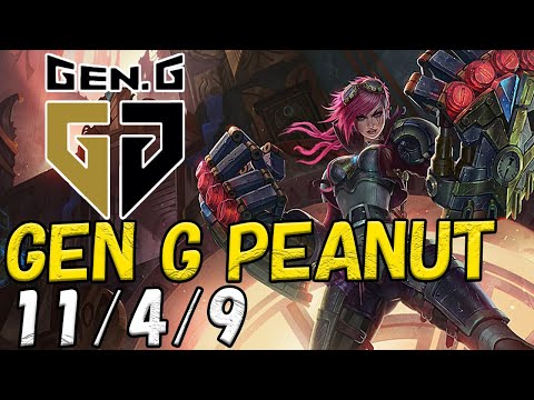 Gen.G Peanut ヴァイ(Vi) VS タリヤ(Taliyah) JG patch 12.18 KR RANK