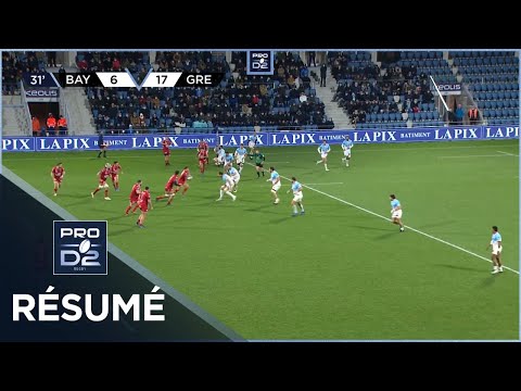 PRO D2 - Résumé Aviron Bayonnais-FC Grenoble Rugby: 35-37 - J18 - Saison 2021/2022