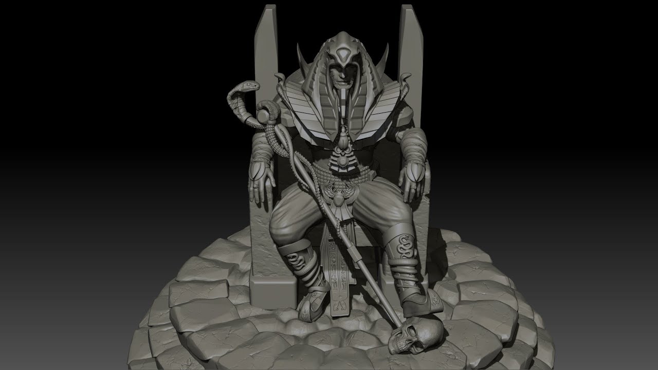 Pharaoh High Poly for 3d Print 3D Print Model
