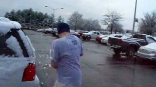 Snowball fight parking lot 12509 CMAA