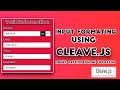Format input text using html css js || money, date,time,phone formating || cleave.js