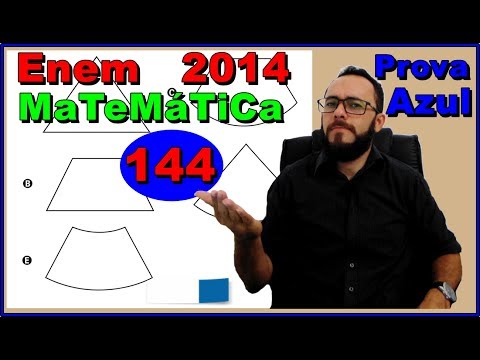 Enem 2014 - Questão 144 - Prova azul de Matemática (planificação de tronco de cone)