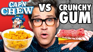 Chewy Crunchy Food vs. Crunchy Chewy Food Taste Test