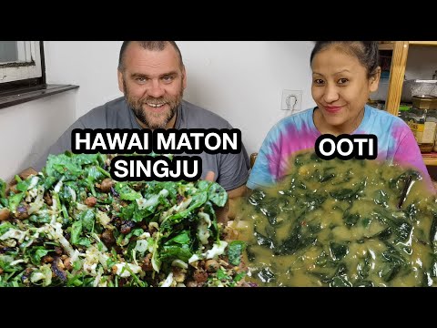 HAWAI MATON SINGJU/OOTI MANIPURI VEGETARIAN DISHES/EATING MANIPURI VEGETARIAN FOOD AND RECIPES