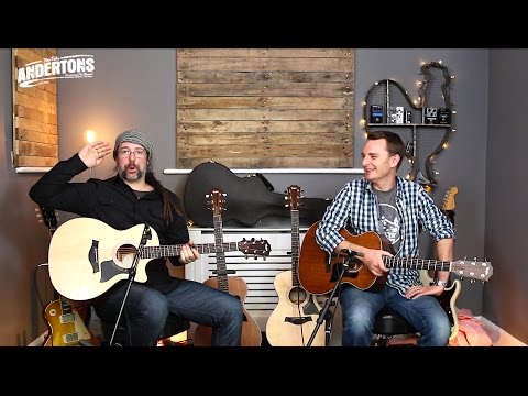 Mahogany Tops vs Spruce Tops - Taylor 300 Series Acoustic Shoot Out!