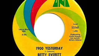 1st RECORDING OF: 1900 Yesterday - Betty Everett (1969)
