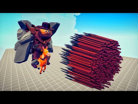 COWBOY GOLEM vs EVERY GOD - Totally Accurate Battle Simulator TABS