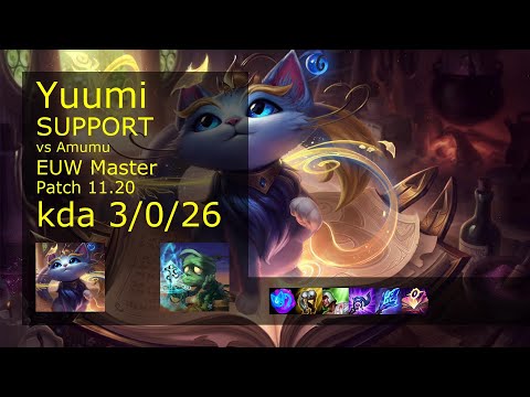 Yuumi Support & Vladimir vs Amumu & Miss Fortune - EUW Master 3/0/26 Patch 11.20 Gameplay