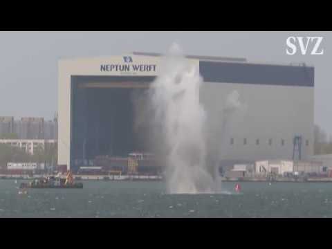Aerial bomb detonated in Rostock harbor on second attempt