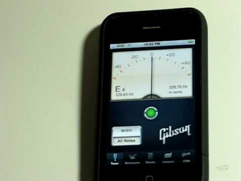 Gibson Learn & Master Guitar app for iPhone - tuning