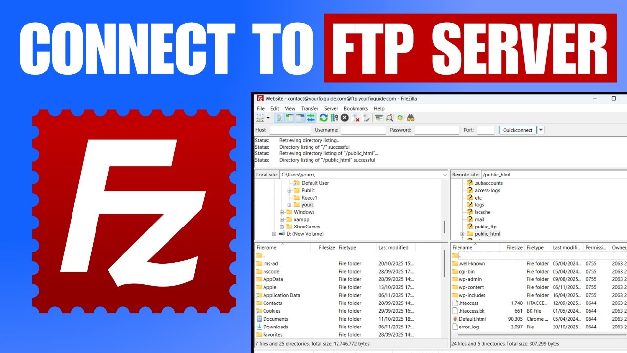 How To Use FileZilla To Connect To FTP Server