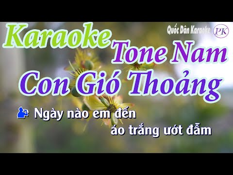 Karaoke Cơn Gió Thoảng (Bossa Nova) - Tone Nam (Đô Thứ Cm) - Quốc Dân Karaoke
