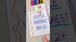Simple Worksheets for age 2+ #activittiesforkids #handsonactivitites #learningskills #child