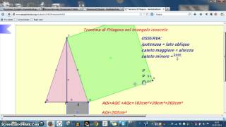 Il Teorema di Pitagora applicato nel triangolo isoscele