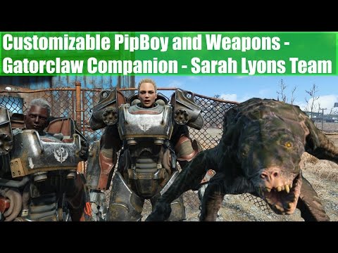 Fallout 4 Mods Customizable Pipboy and Weapons - Gatorclaw Companion - Sarah Lyons