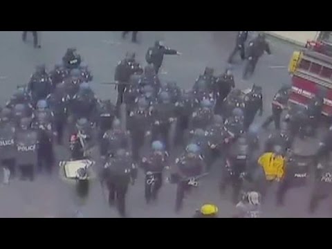 Newly released footage shows riots erupting in Baltimore