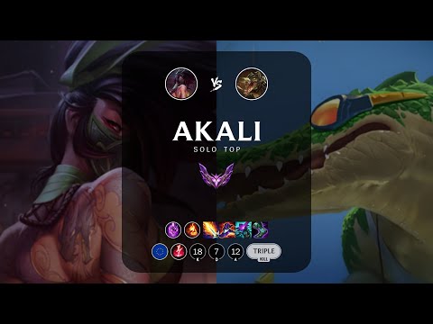 Akali Top vs Renekton - EUW Master Patch 14.7