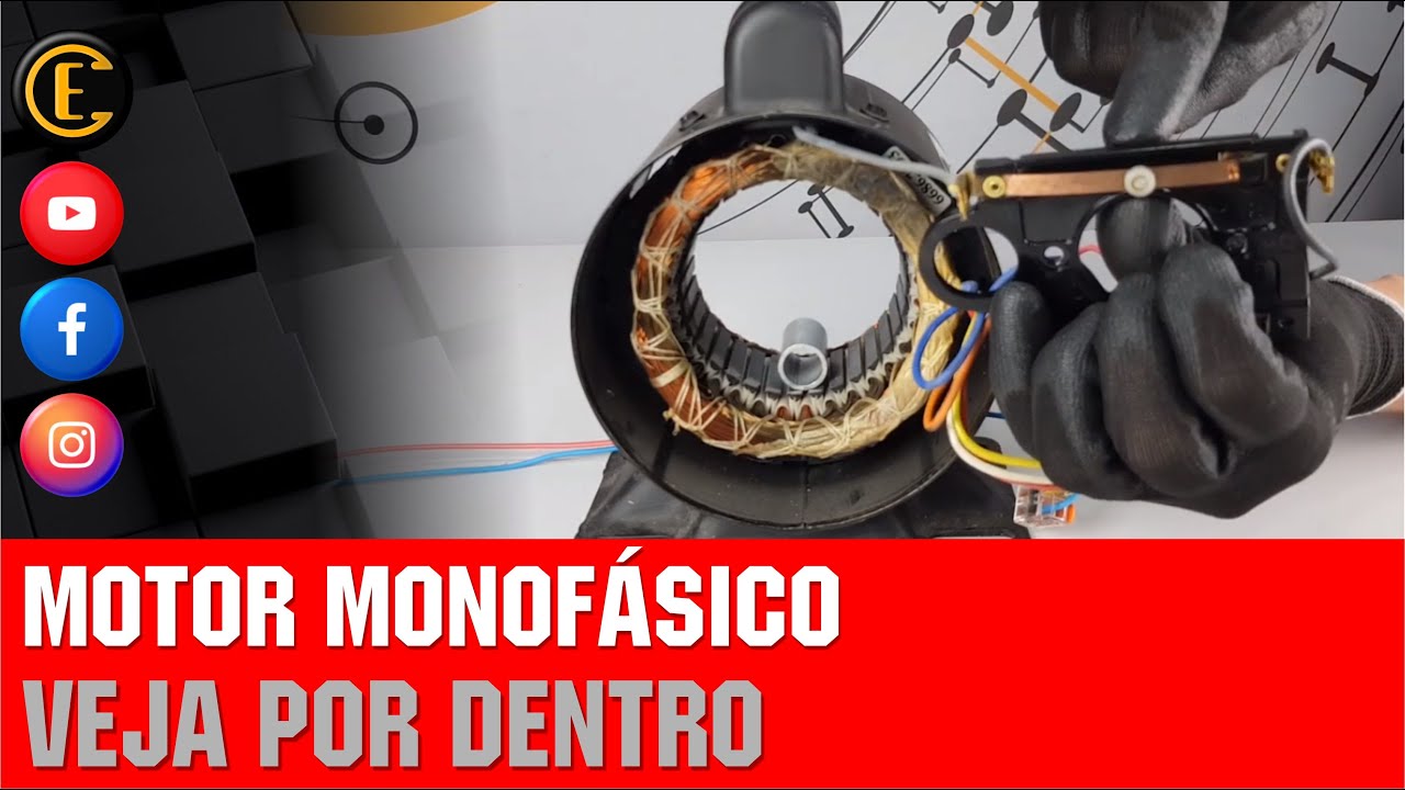 MOTOR MONOFÁSICO POR DENTRO - VEJA O FUNCIONAMENTO NA PRÁTICA.