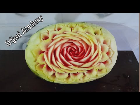 How To Make Watermelon Carving | Carving Watermelon Easy For Beginner