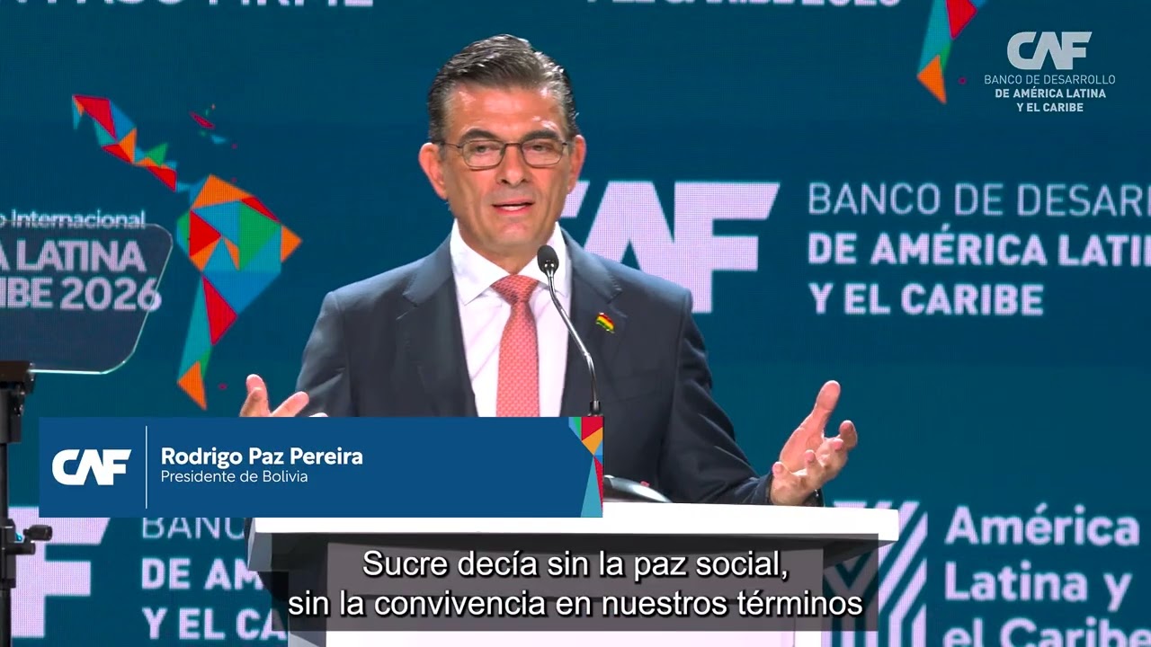 Rodrigo Paz, Presidente de Bolivia: "Nuestro hemisferio refleja hoy día un factor de unidad"