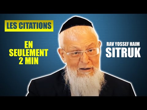 RAV YOSSEF HAIM SITRUK en 2 min ! (Special) - Rav Sitruk