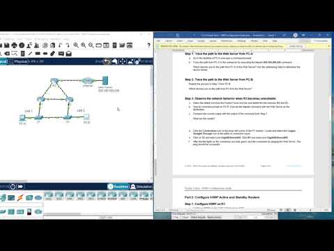 (CCNP ENCOR v8) 15.2.3 Packet Tracer - HSRP Configuration Guide