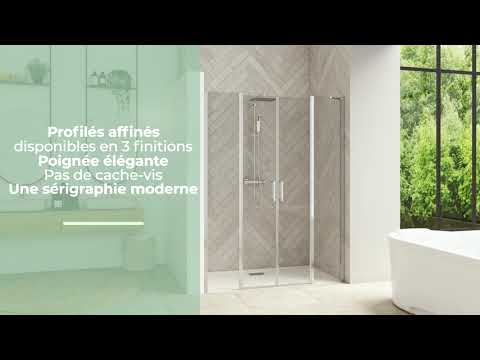 Porte de douche - volet coulissant sans seuil - Smart Design C KINEDO